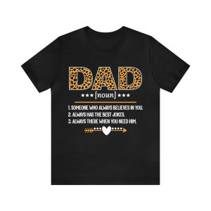 Dad Noun Definition Leopard Lover Father's Day T-Shirt