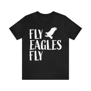 Fly Eagles Fly Vintage Flying Bird Hawk Fan T-Shirt