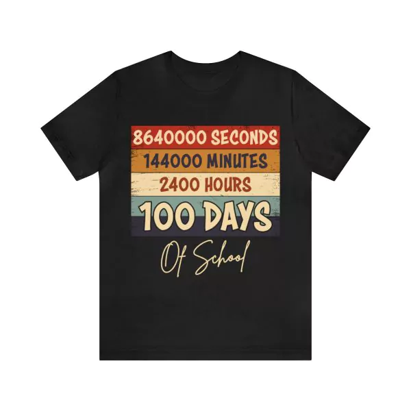 100 Days Of School Second Minute Hours T-Shirt