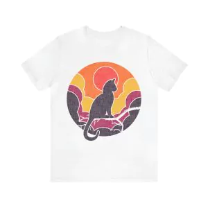 Cat Lover Retro Vintage Sunset Shirt