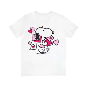 Peanuts Valentines Letter Snoopy T-Shirt