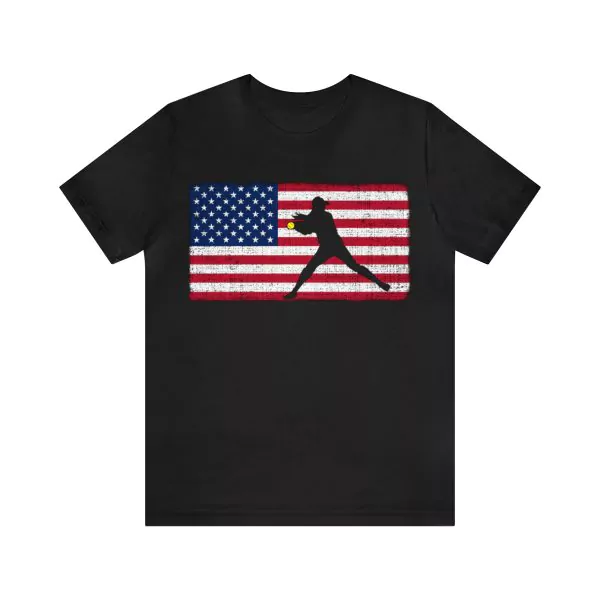 Softball Girl American Flag t-shirt