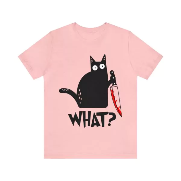 Cat What? Black Cat Shirt Murderous Cat With Knife T-Shirt