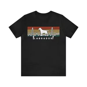 Labrador retriever dog retro heartbeat shirt