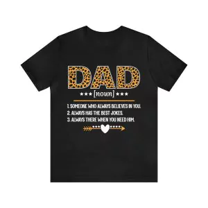 Dad Noun Definition Leopard Lover Father's Day T-Shirt