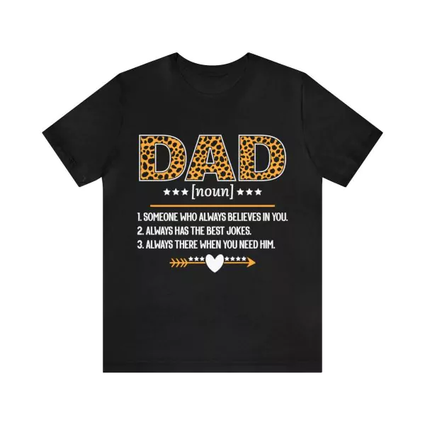 Dad Noun Definition Leopard Lover Father's Day T-Shirt